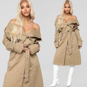 Tan trench Over Coat